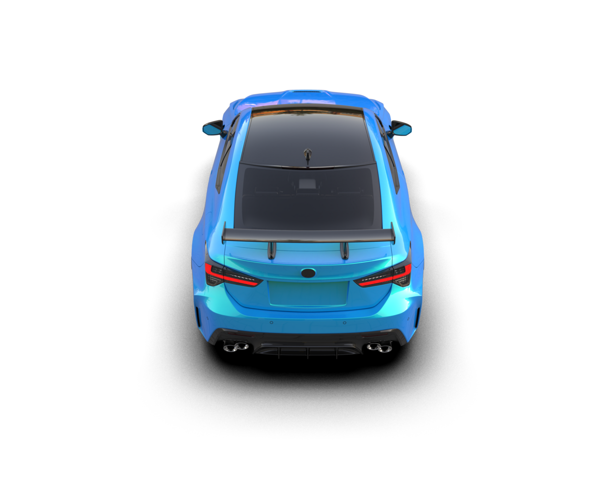 Realistic sport car isolated on background. 3d rendering - illustration png