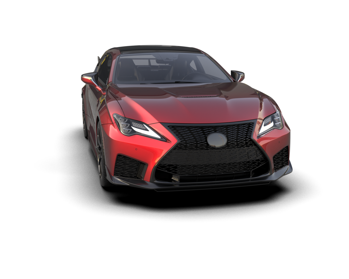 Realistic sport car isolated on background. 3d rendering - illustration png