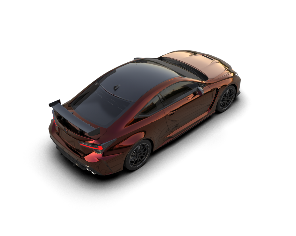 Realistic sport car isolated on background. 3d rendering - illustration png