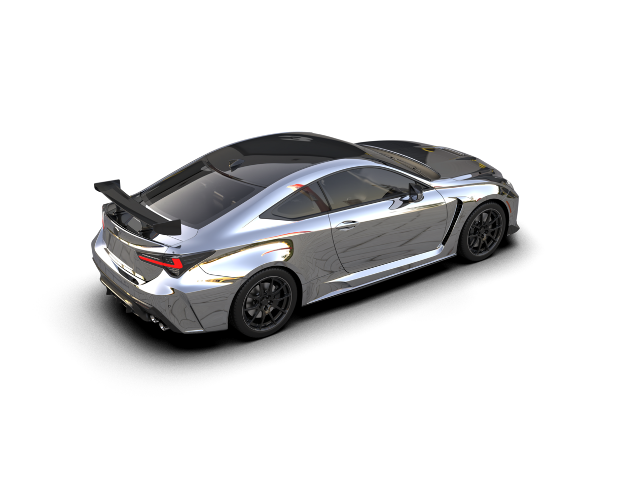 Realistic sport car isolated on background. 3d rendering - illustration png
