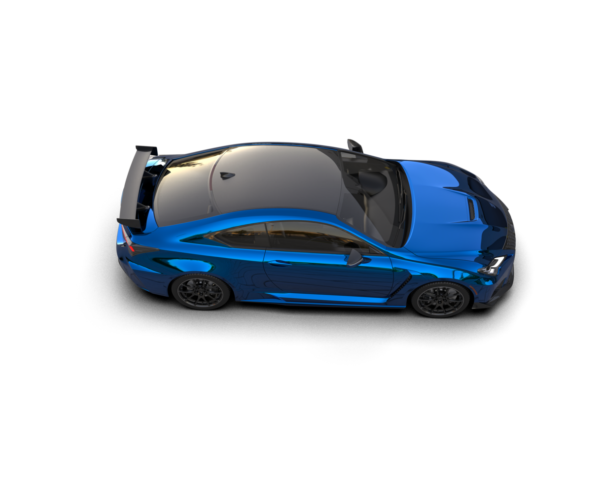 Realistic sport car isolated on background. 3d rendering - illustration png