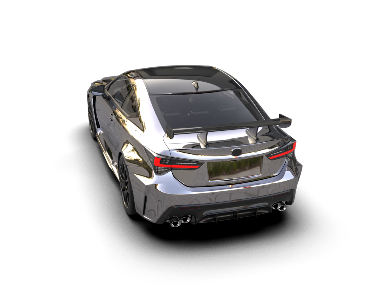 Realistic sport car isolated on background. 3d rendering - illustration png