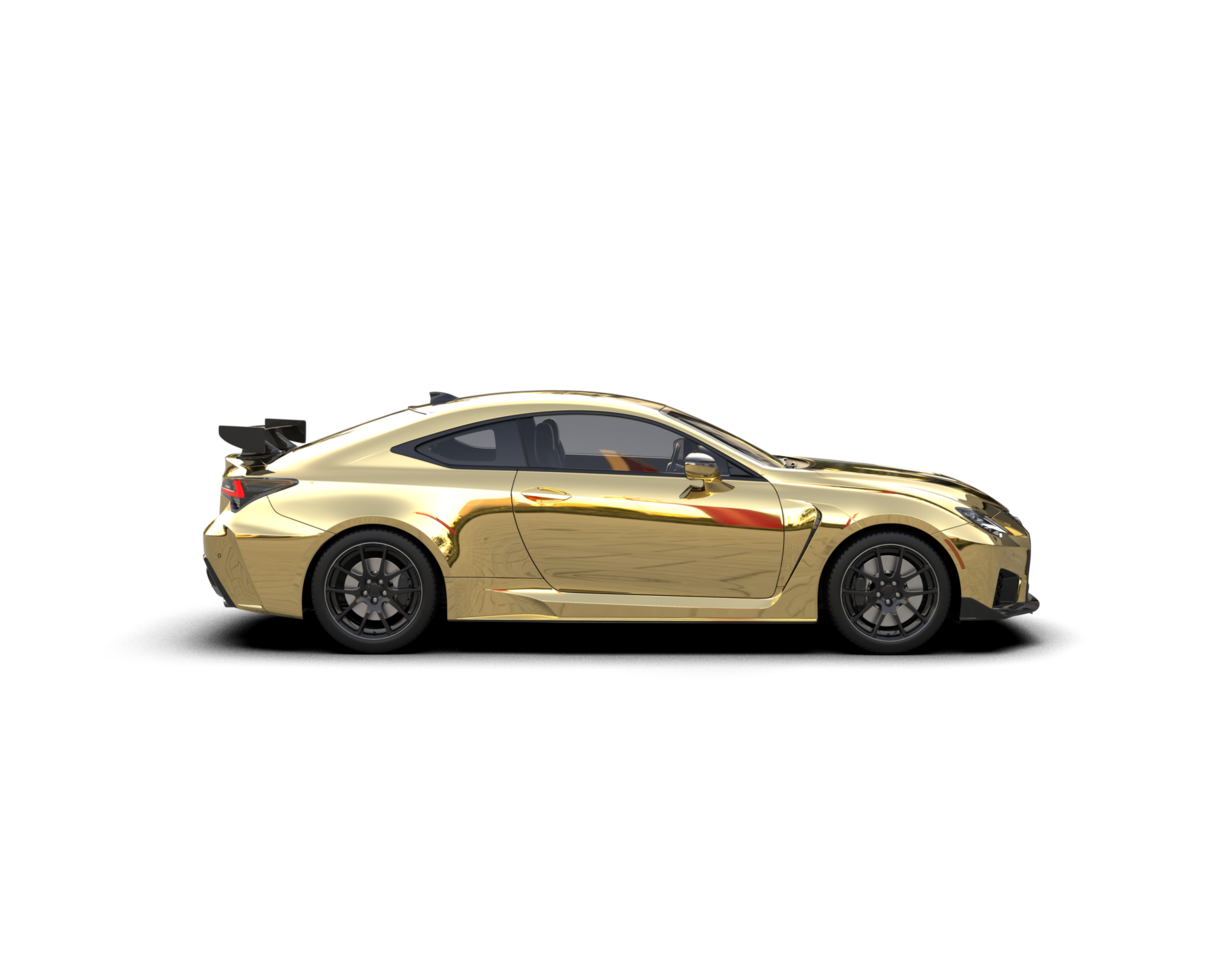 Realistic sport car isolated on background. 3d rendering - illustration png