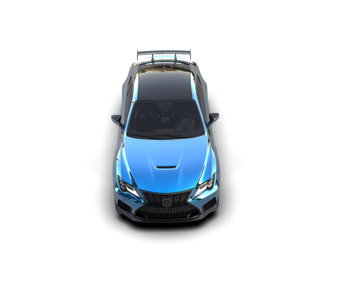 Realistic sport car isolated on background. 3d rendering - illustration png