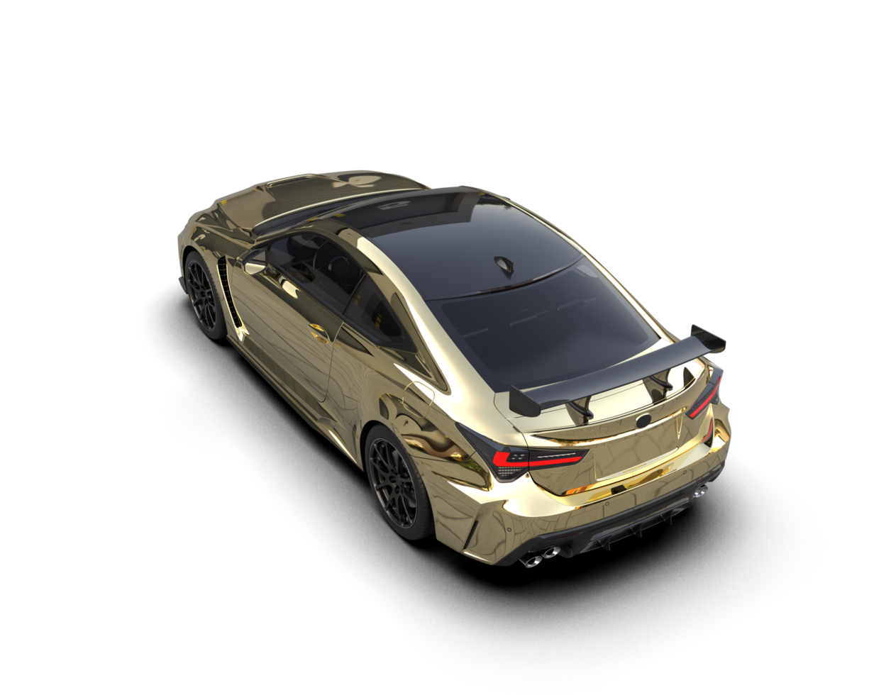 Realistic sport car isolated on background. 3d rendering - illustration png
