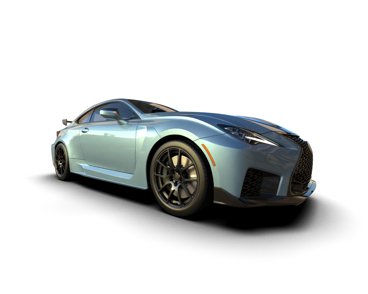 Realistic sport car isolated on background. 3d rendering - illustration png