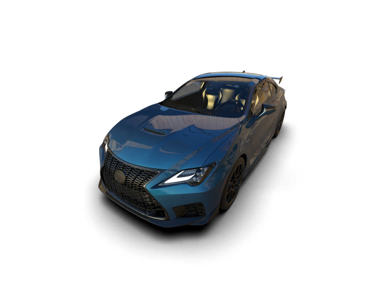 Realistic sport car isolated on background. 3d rendering - illustration png