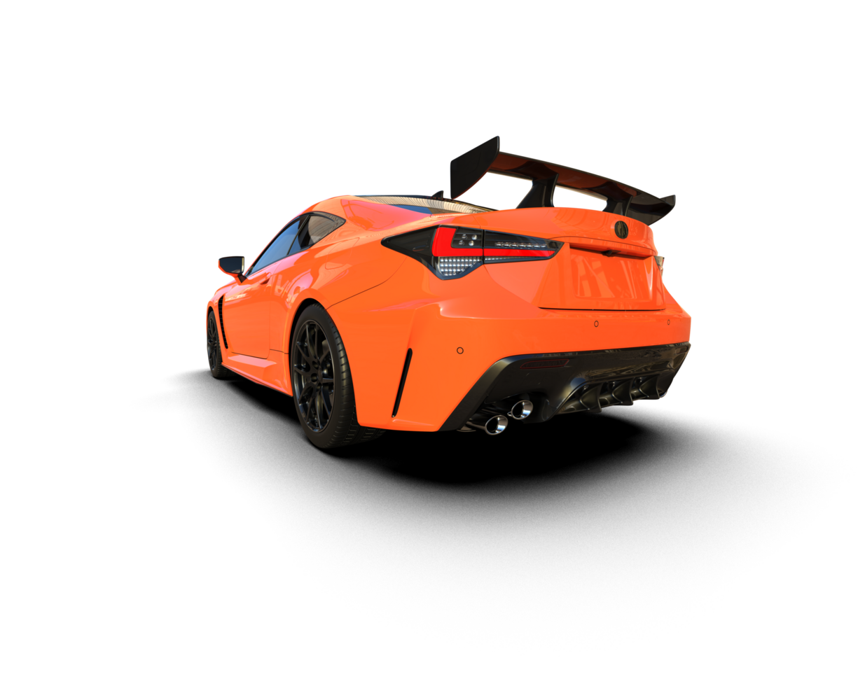 Realistic sport car isolated on background. 3d rendering - illustration png