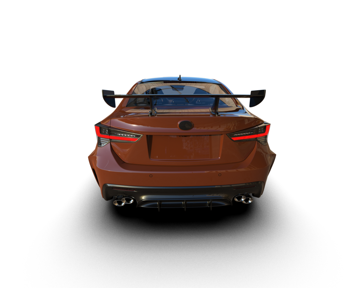 Realistic sport car isolated on background. 3d rendering - illustration png