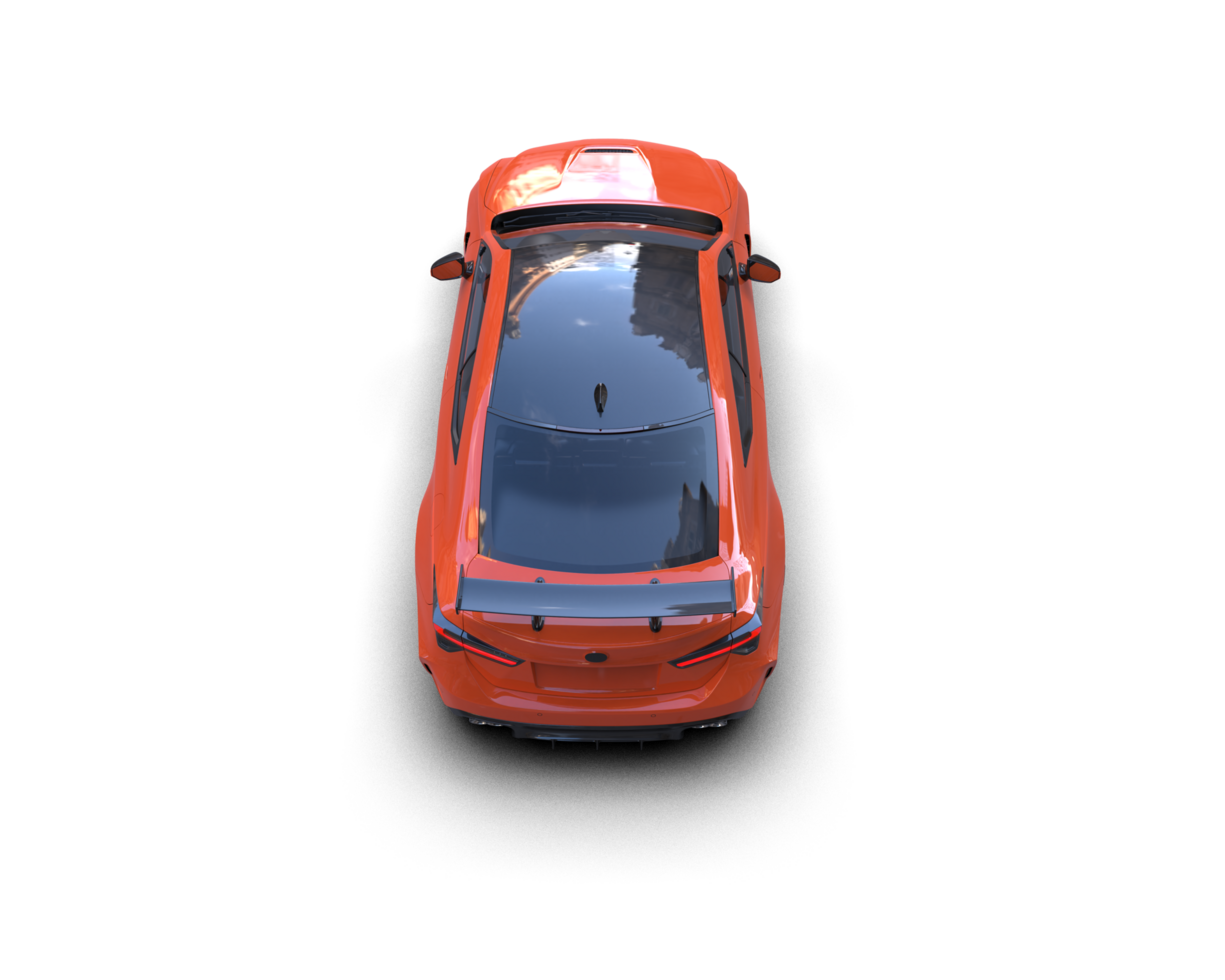 Realistic sport car isolated on background. 3d rendering - illustration png