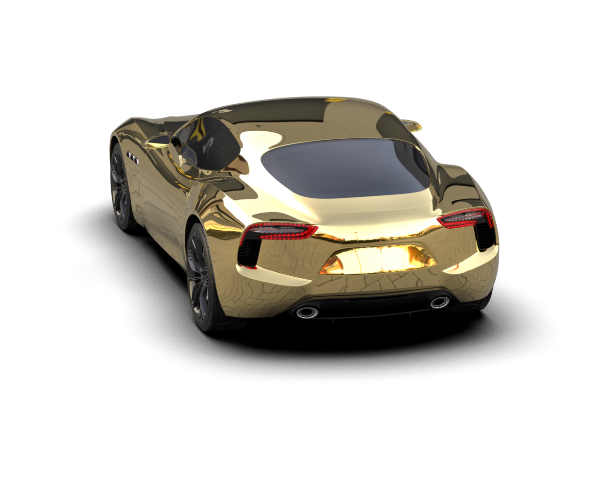 Realistic sport car isolated on background. 3d rendering - illustration png