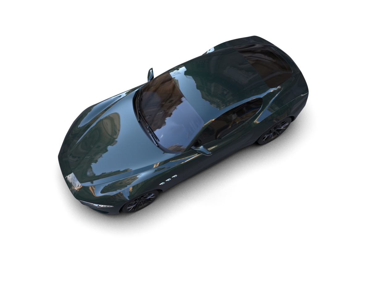 Realistic sport car isolated on background. 3d rendering - illustration png