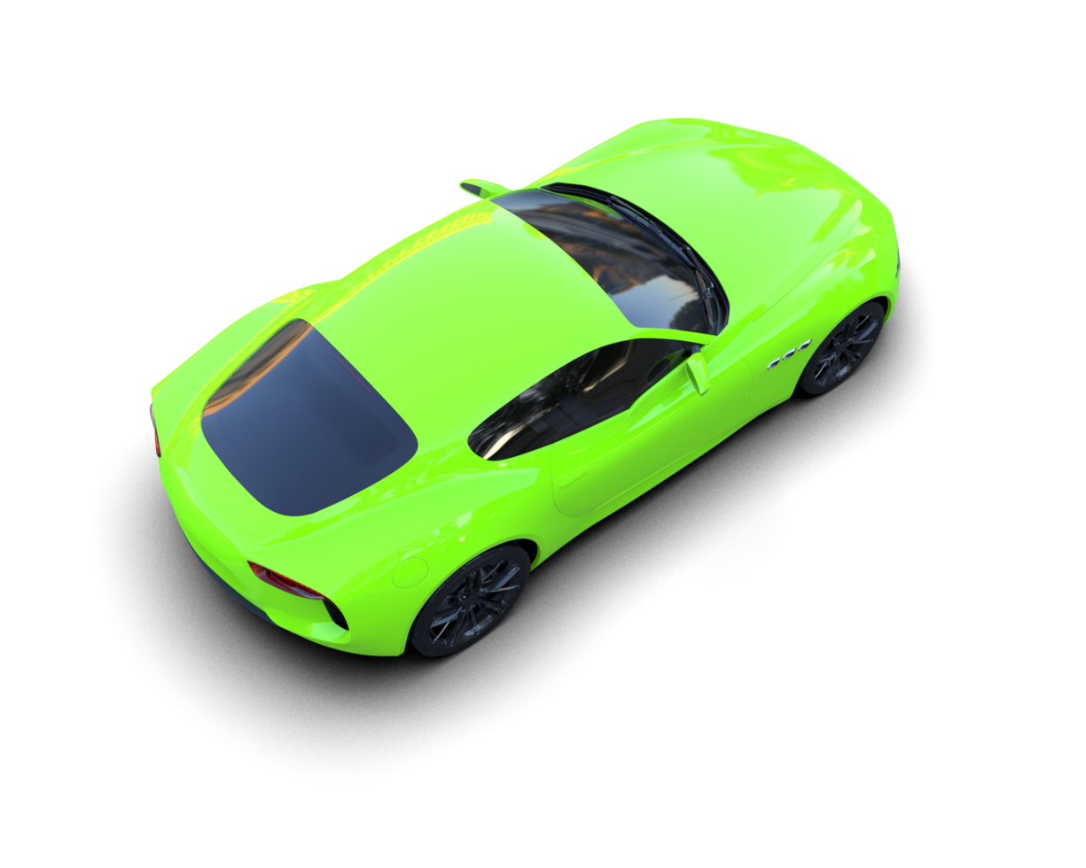 Realistic sport car isolated on background. 3d rendering - illustration png