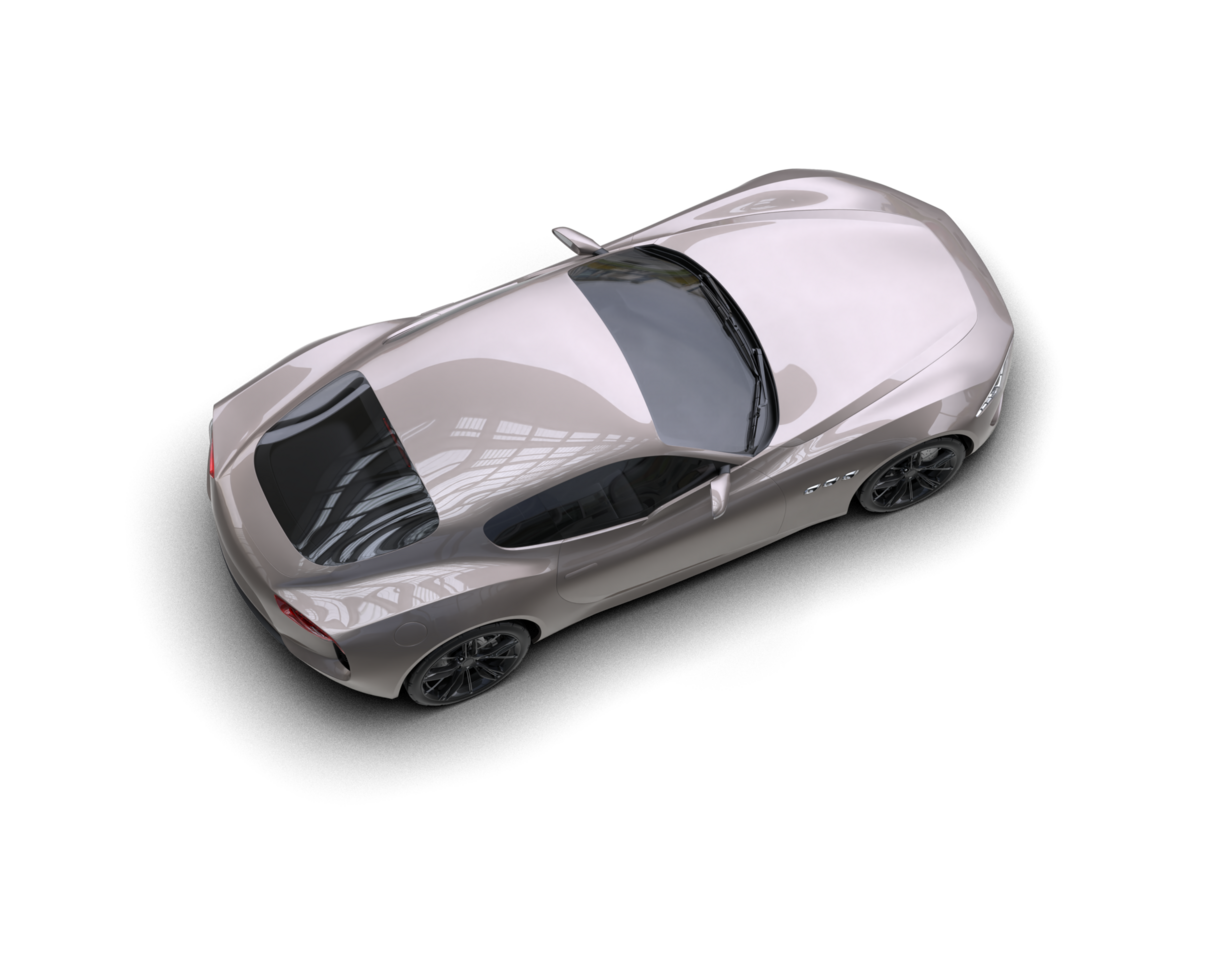 Realistic sport car isolated on background. 3d rendering - illustration png