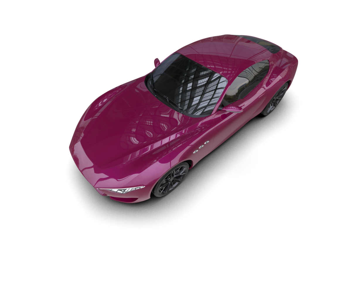 Realistic sport car isolated on background. 3d rendering - illustration png