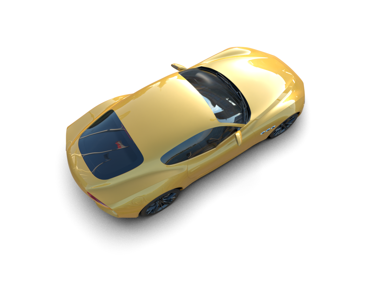 Realistic sport car isolated on background. 3d rendering - illustration png