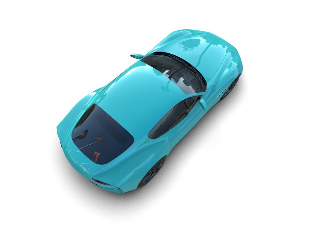 Realistic sport car isolated on background. 3d rendering - illustration png