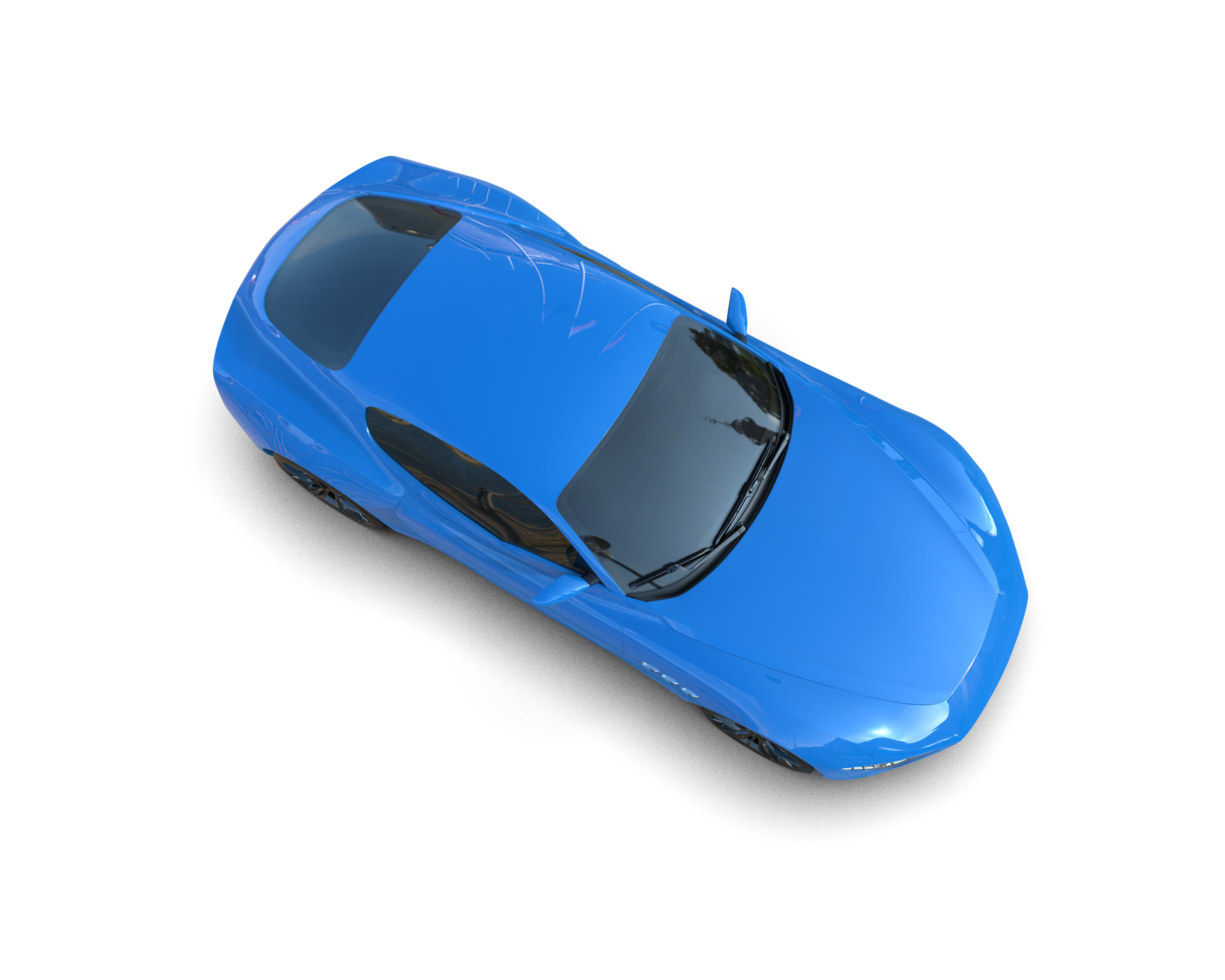Realistic sport car isolated on background. 3d rendering - illustration png