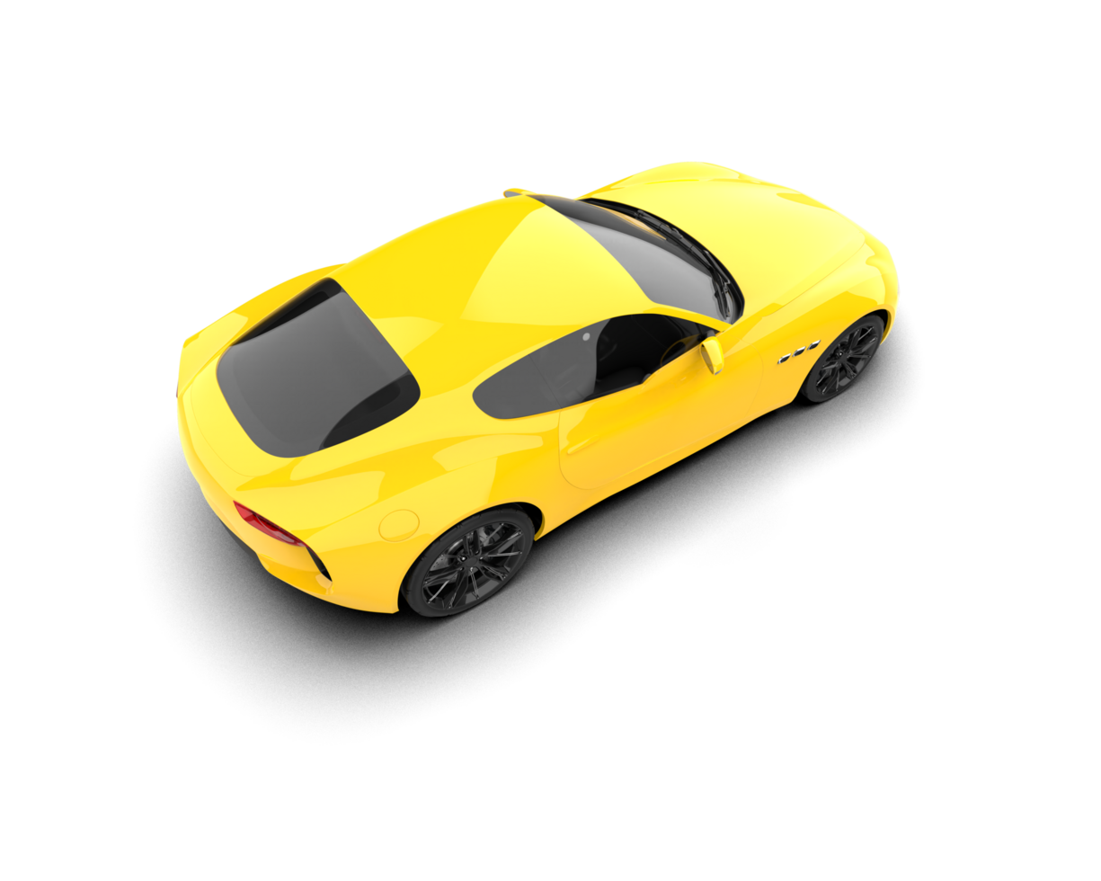 Realistic sport car isolated on background. 3d rendering - illustration png