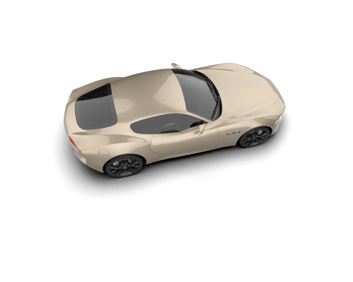 Realistic sport car isolated on background. 3d rendering - illustration png