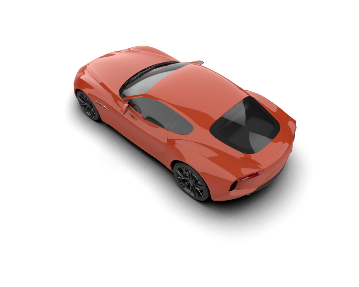 Realistic sport car isolated on background. 3d rendering - illustration png