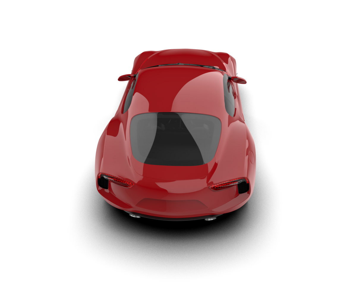 Realistic sport car isolated on background. 3d rendering - illustration png