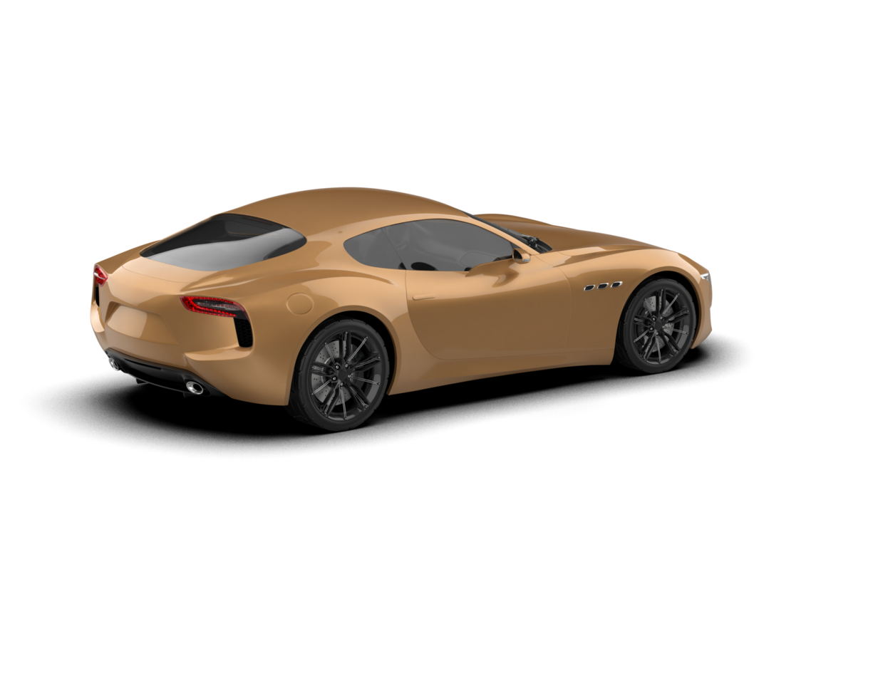 Realistic sport car isolated on background. 3d rendering - illustration png