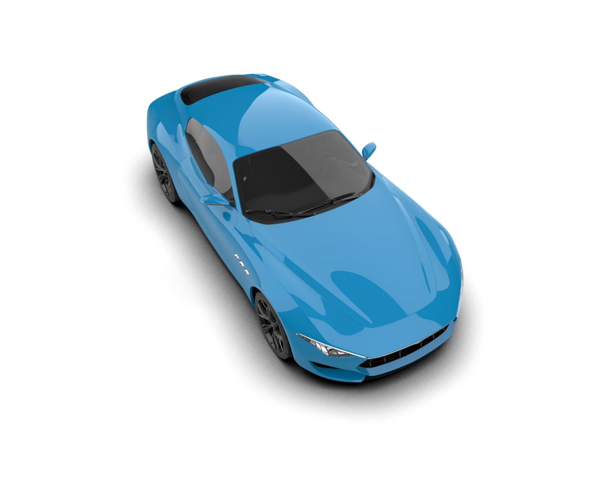 Realistic sport car isolated on background. 3d rendering - illustration png