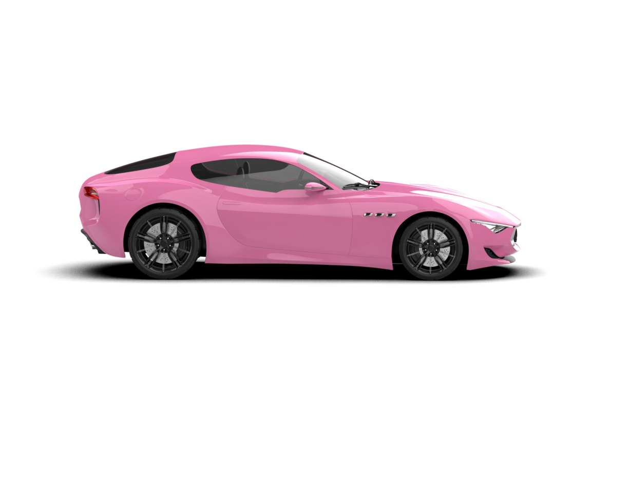 Realistic sport car isolated on background. 3d rendering - illustration png
