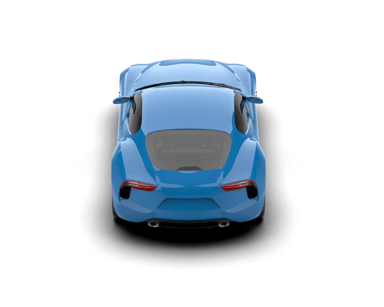 Realistic sport car isolated on background. 3d rendering - illustration png