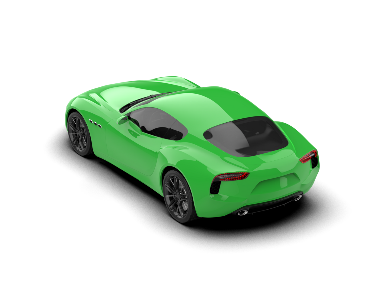 Realistic sport car isolated on background. 3d rendering - illustration png