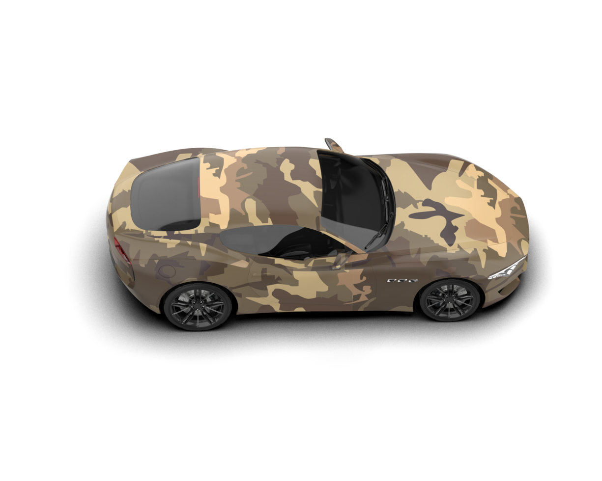 Realistic sport car isolated on background. 3d rendering - illustration png