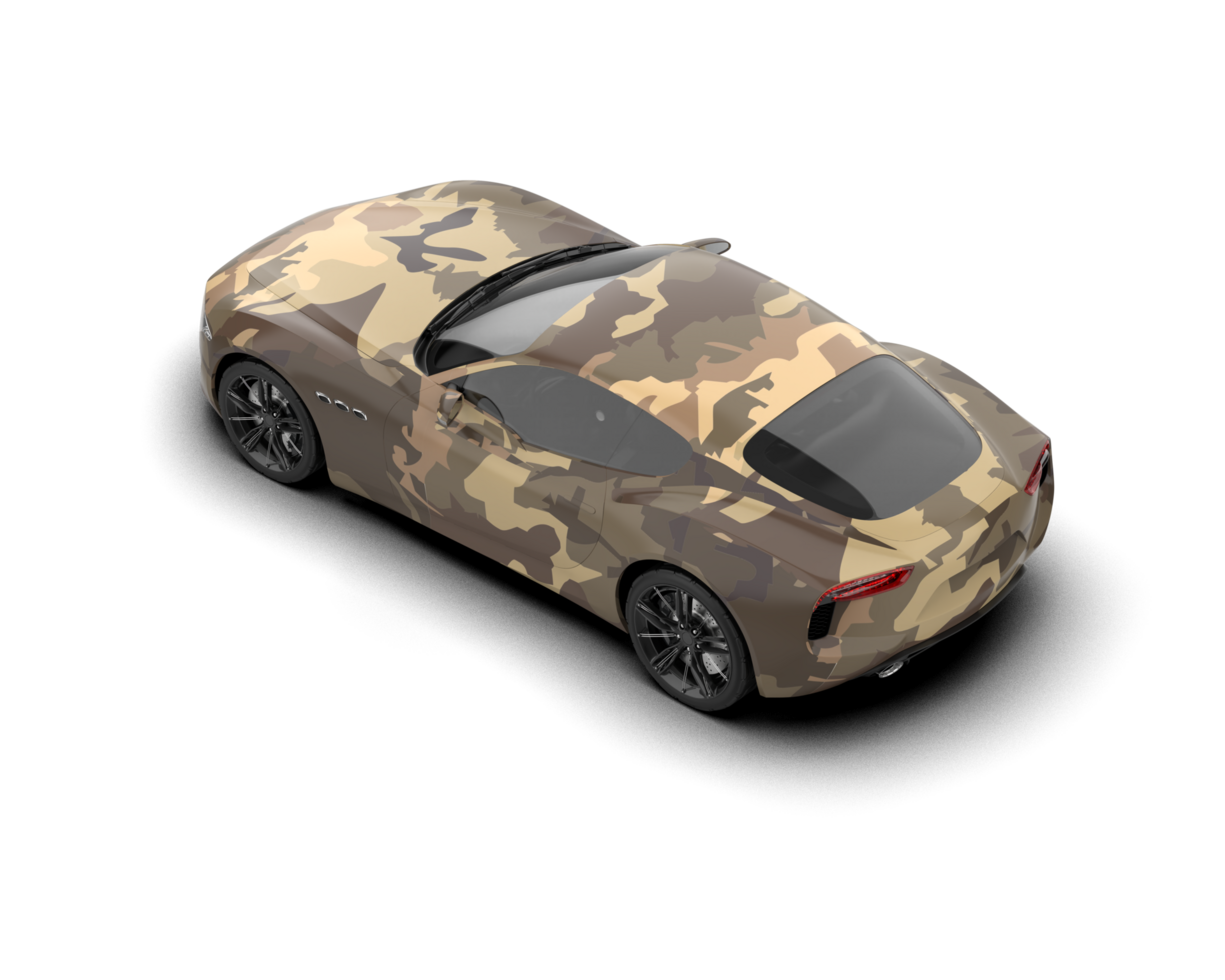 Realistic sport car isolated on background. 3d rendering - illustration png
