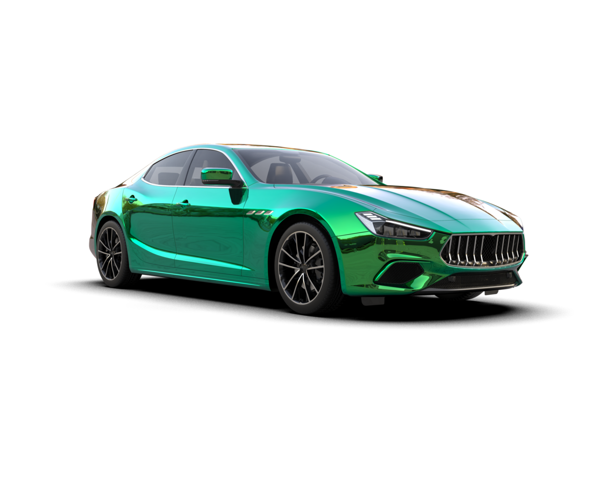 Realistic sport car isolated on background. 3d rendering - illustration png