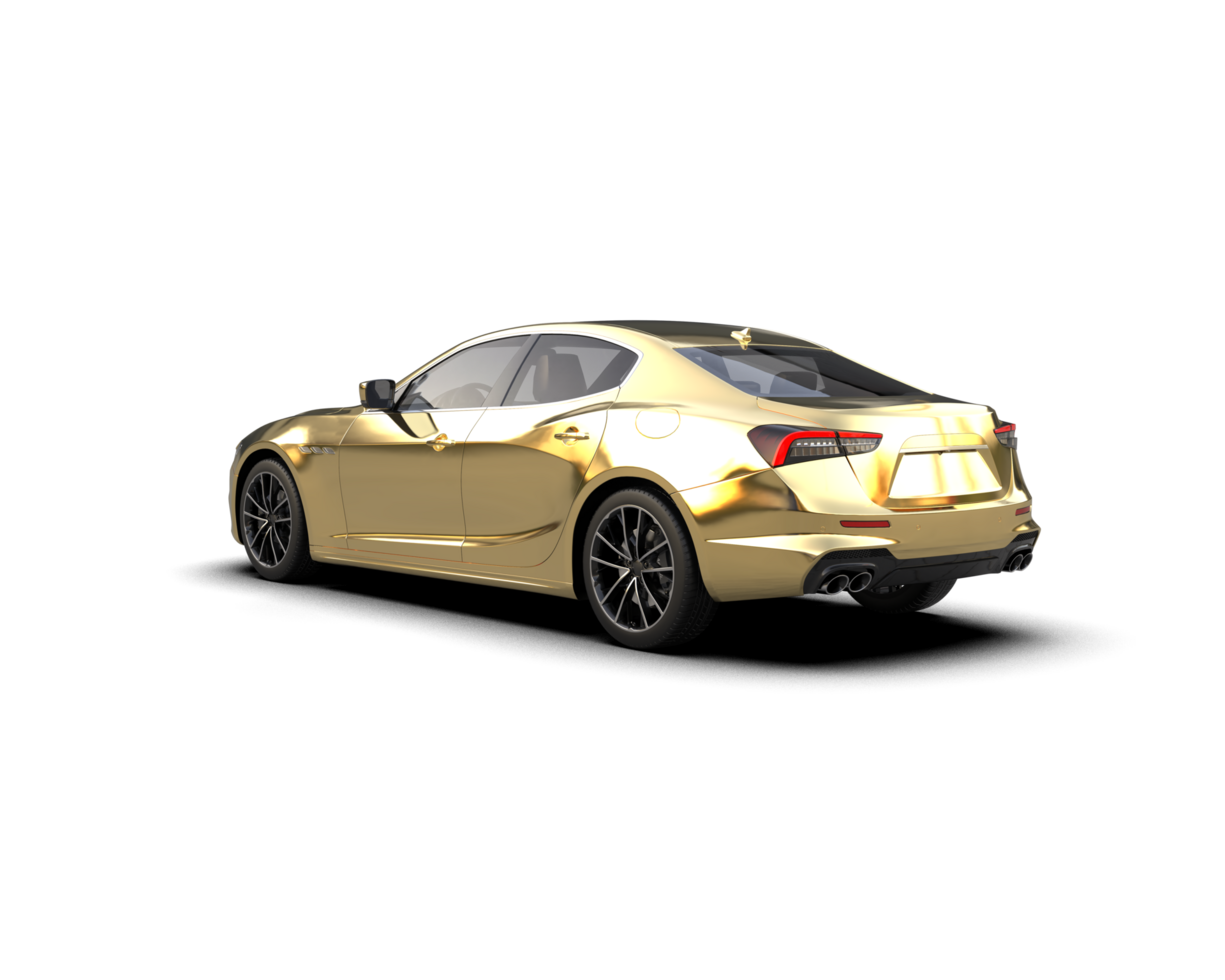 Realistic sport car isolated on background. 3d rendering - illustration png