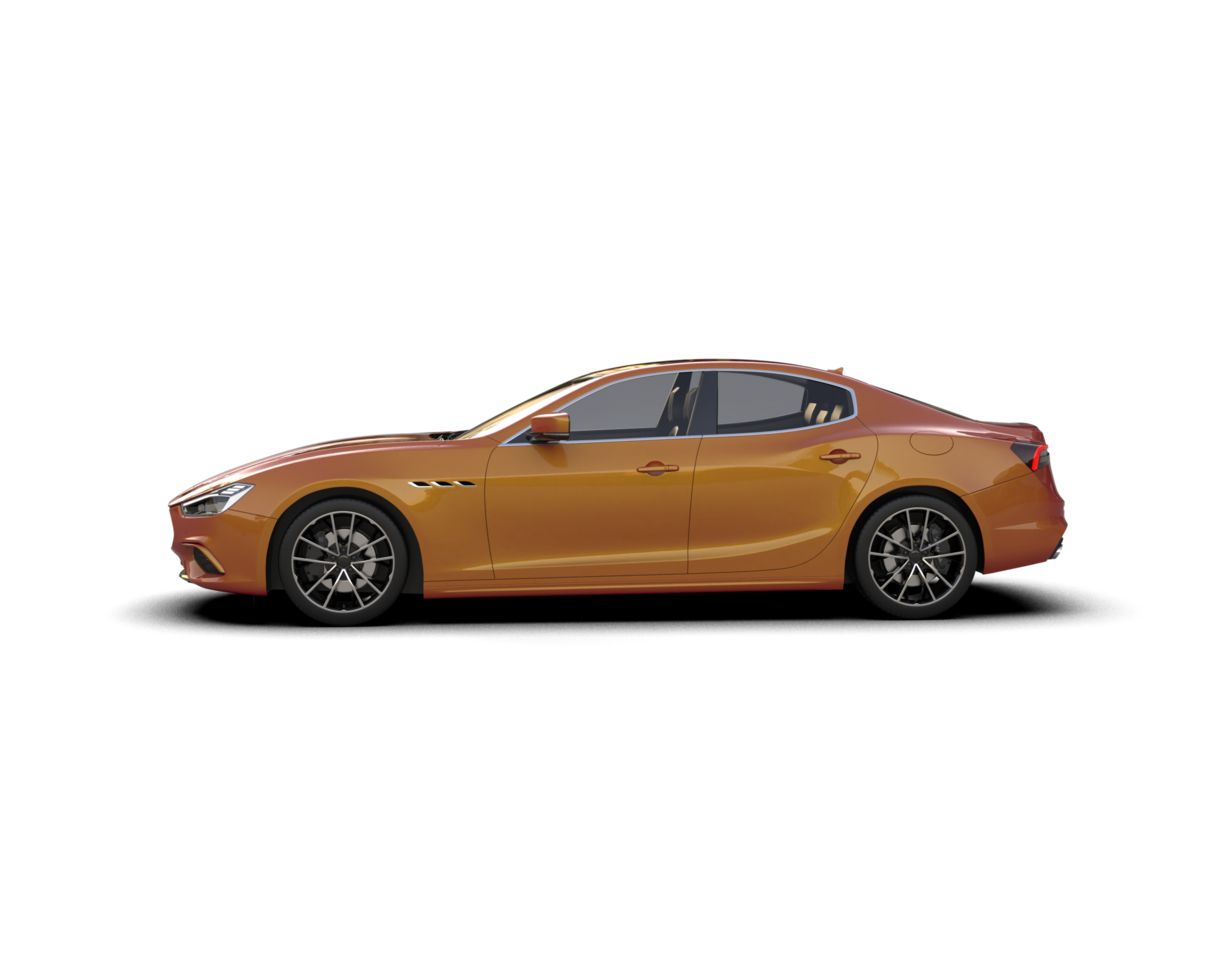 Realistic sport car isolated on background. 3d rendering - illustration png