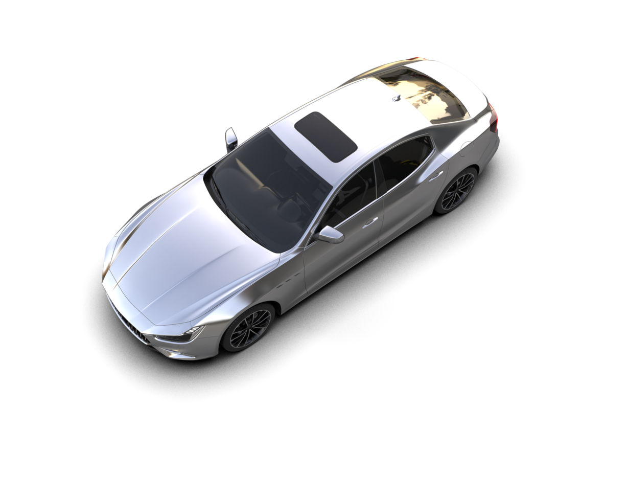 Realistic sport car isolated on background. 3d rendering - illustration png