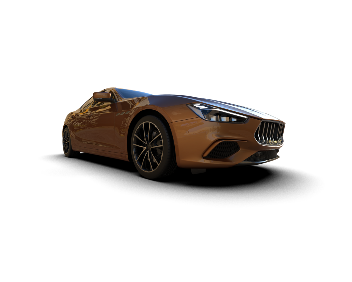 Realistic sport car isolated on background. 3d rendering - illustration png