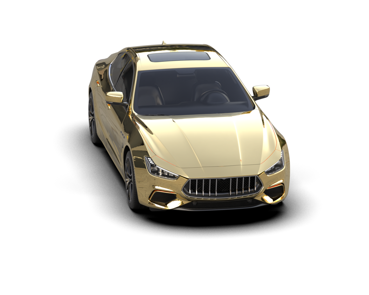 Realistic sport car isolated on background. 3d rendering - illustration png