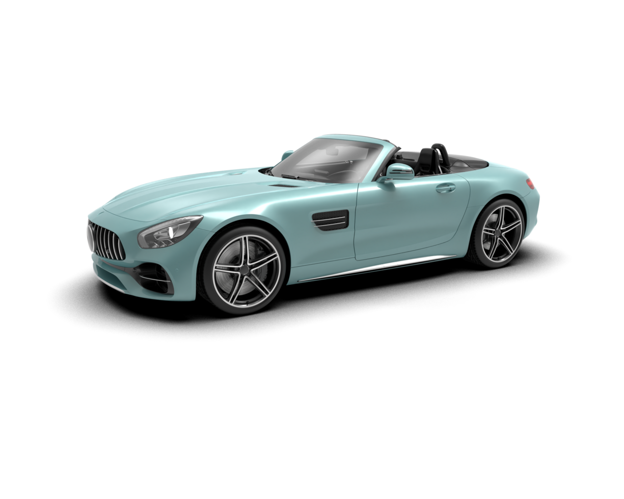 Realistic sport car isolated on background. 3d rendering - illustration png