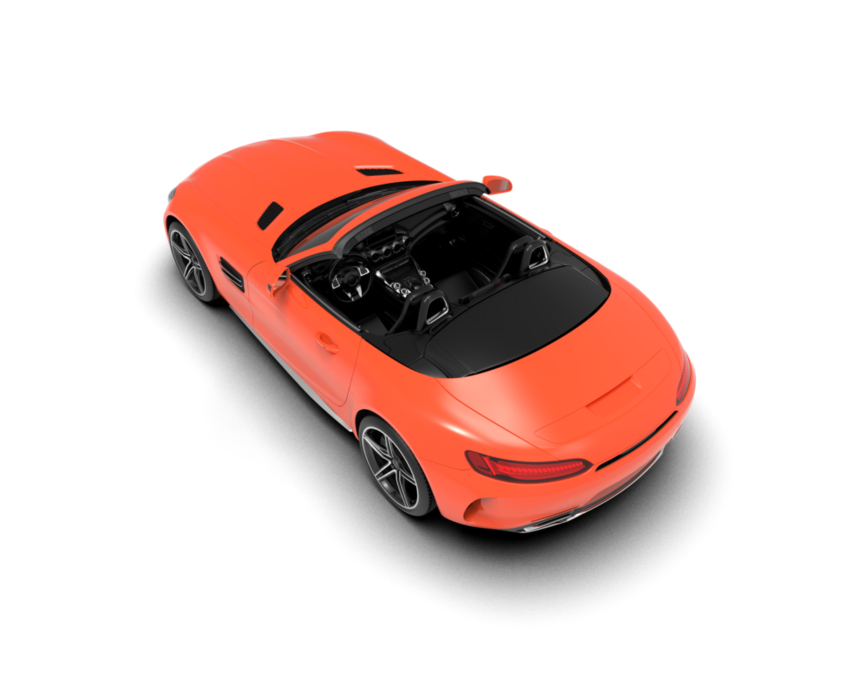 Realistic sport car isolated on background. 3d rendering - illustration png