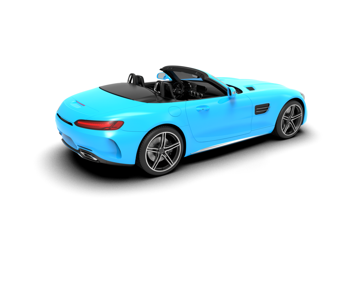 Realistic sport car isolated on background. 3d rendering - illustration png