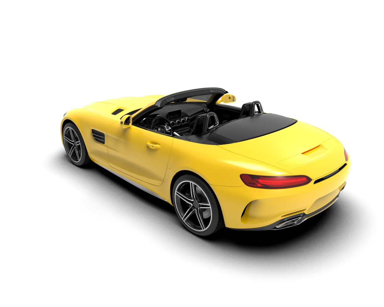 Realistic sport car isolated on background. 3d rendering - illustration png