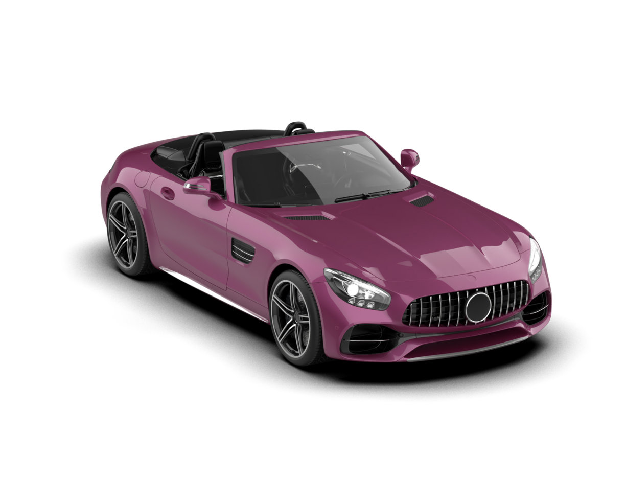 Realistic sport car isolated on background. 3d rendering - illustration png