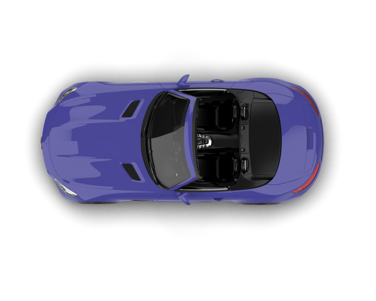 Realistic sport car isolated on background. 3d rendering - illustration png