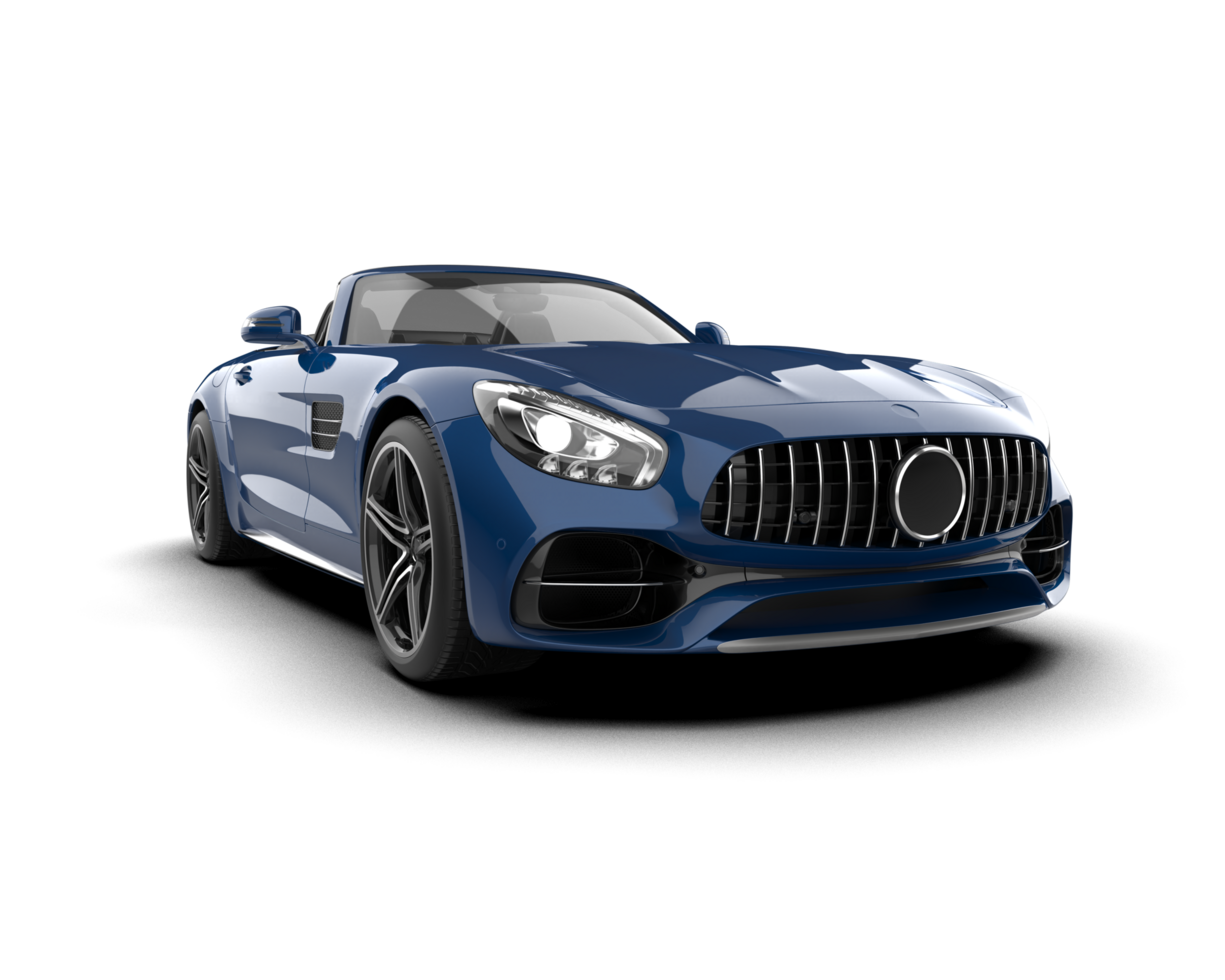 Realistic sport car isolated on background. 3d rendering - illustration png