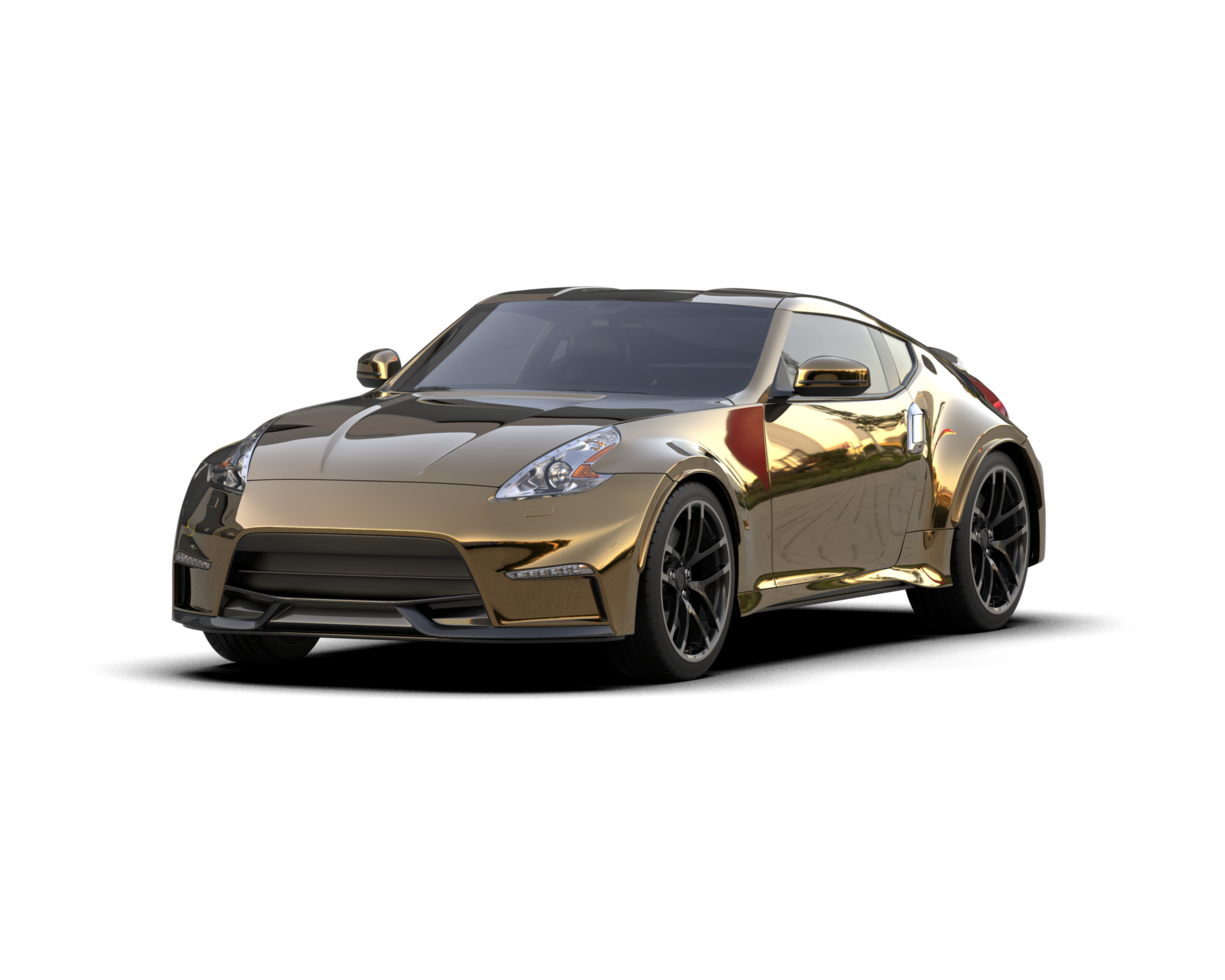 Realistic sport car isolated on background. 3d rendering - illustration png