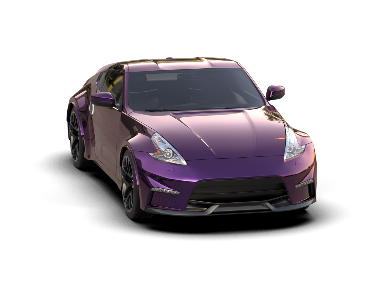 Realistic sport car isolated on background. 3d rendering - illustration png