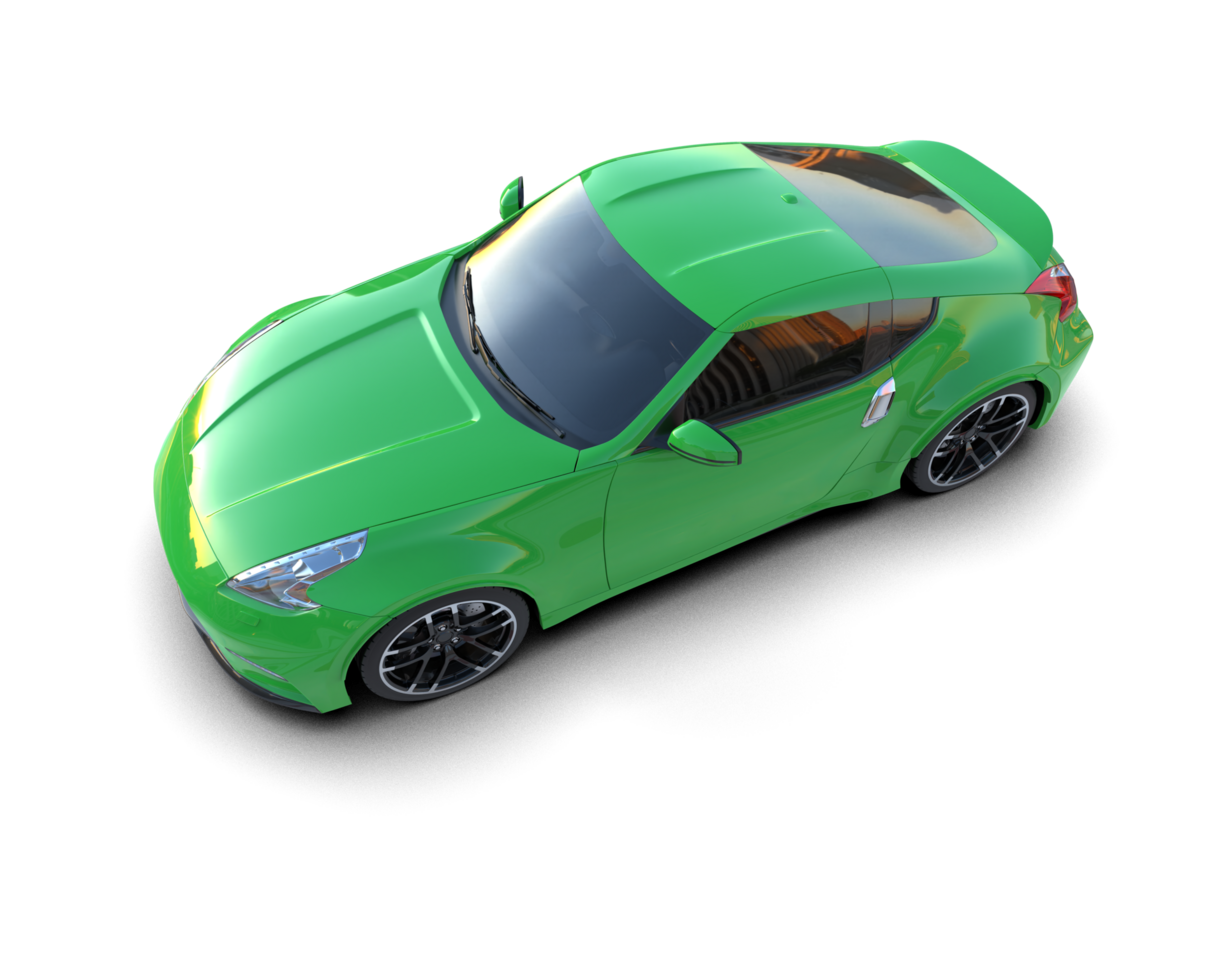 Realistic sport car isolated on background. 3d rendering - illustration png