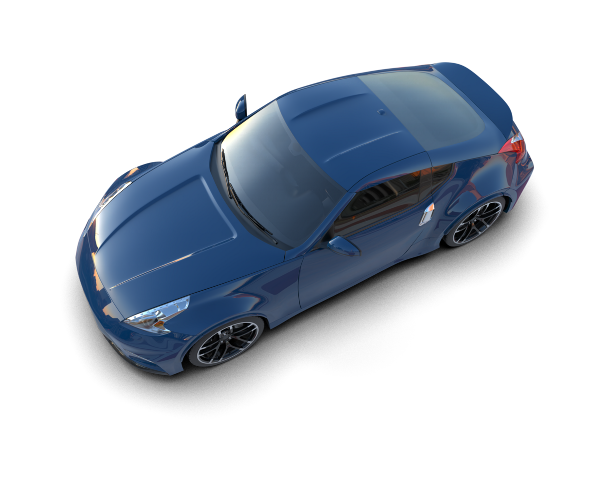 Realistic sport car isolated on background. 3d rendering - illustration png